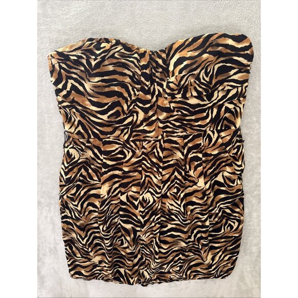 EUC Vintage Torrid Retro Boho Leopard Sweetheart Tank Dress Brown Tan Size 16 - Picture 13 of 13